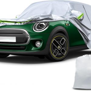 Cubierta Completa del Coche para Mini Electric Mini Cooper SE 2020-2023, Fundas para Coche Exterior con Cremallera en la Puerta, Malla de Enfriamiento para Protección Polvo Sol Nieve Lluvia