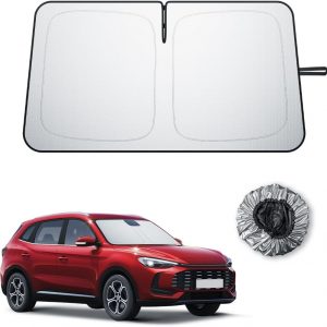 BIBIBO Compatible con MG ZS EV Facelift 2018-2025 2026, protección Solar, protección UV, Parabrisas Delantero, sombrilla de Coche, Tela sin Arrugas, Parasol Interior, Parabrisas MG ZS Accesorios