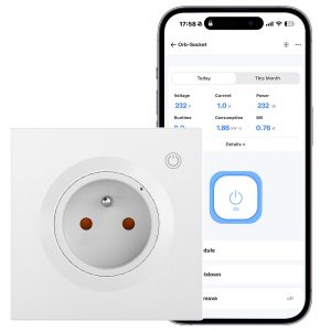 SONOFF Fusion, Orb Socket(Type-E), WS01TPE-E, Enchufe de Pared Inteligente, Compatible con Matter, Wi-Fi 2.4GHz, Estándar UE, 16A, 4000W, Monitoreo de Energía, Funciona con Alexa/Home Assistant