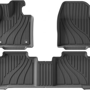 Car Alfombrillas Coche para Toyota para BZ4X 2023 2024 2025 Alfombrillas Coche TPE 3D Revestimiento Carga Almohadilla Respaldo Maletero Impermeables(LHD 3PCS)