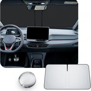 [Upgrade] CDEFG Compatible con VW ID.3 ID3 2020-2025 2026 Protección Solar Cubiertas Parasol Parabrisas Delantero Parabrisas Auto Parasol Accesorios