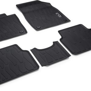 Volkswagen 10B06150082V – Alfombrillas de Goma para Todo Tipo de Clima, 5 Unidades, con inscripción ID.3, Color Negro