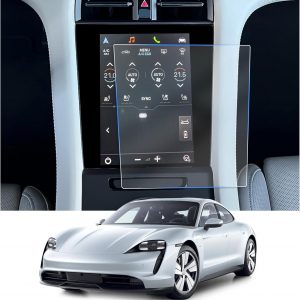 CDEFG Compatible con Porsche Taycan 2020-2025 2x Protector de Pantalla 8.4 Aire Acondicionado Resistente a arañazos 6H PET