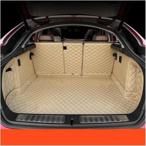 Protector Maletero Coche Alfombrilla Personalizada para Kia EV5 2024-2025, De Cobertura Total, Resistente Al Desgaste, De Piel Sintética.(Beige-Trunk)