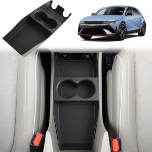 GAFAT Compatible con Hyundai Ioniq 5 Facelift 2025 2026 2027 Caja de almacenamiento de la consola central, Organizador Ioniq 5 2025 debajo de la consola central, Accesorios Ioniq 5 2025 [No para N N
