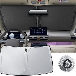 LUWU Compatible con Hyundai Inster EV 2025 2026 Parasol Coche Plegable Parabrisas Interior Parasol Parasol Delantero Protección UV Protección contra el Calor Inster EV Accesorios
