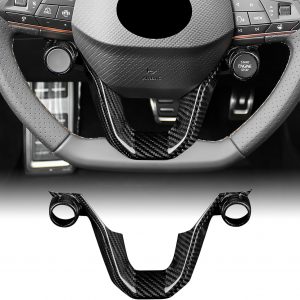 KUNGKIC Pegatina de barbilla de volante de coche de fibra de carbono seca para Cupra Ateca/Terramar/Cupra Formentor Cupra Leon/Born/Tavascan Accesorios de decoración de interiores (negro)