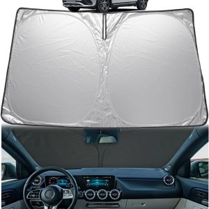 [Update] GAFAT Compatible con Mercedes Benz GLA H247 2020-2026/ EQA 2022-2025 2026 Parasol Interior, Protector Solar para Parabrisas, Enfriamiento, Protección UV, UPF 50+, Accesorios GLA H247
