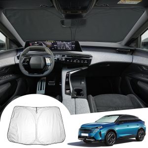 [Update] GAFAT Compatible con Peugeot 3008 III GT Allure E-3008 2024-2026 2027 Parasol Parabrisas Interior, E3008 Protector Solar, Enfriamiento, Protección UV, Peugeot 3008 Accesorios 2025