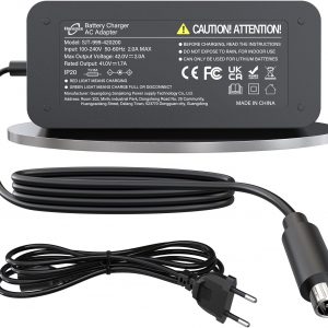 Cargador Patinete 42V 2A, Cargador Patinete Electrico Compatible con Xiaomi M365, M365 Pro, Pro 2, Mi 4, 4 Lite, 5 Elite, La Serie de Ninebot, Cargadores Rápido de 84W