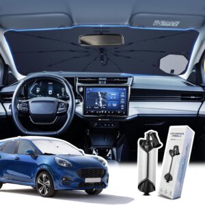 [Actualizado] Parasol para Parabrisas Ford Puma 2020-2026, Parasol Plegable Bloquea Rayos UV & Calor, Protector Visor Solar Fácil de Instalar y Plegar, Accesorio Verano