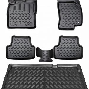 ELMASLINE 3D Tappetini Gomma e Vasca Baule per Polestar 2 de 2020 | Tappetini Auto | Vasca per il bagagliaio | Accessori Auto
