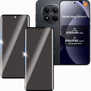 KULAIKE【2 Piezas Protector Pantalla Privacidad para Xiaomi Redmi Note 15 Pro 4G,Cristal Templado Anti Espía,Sin Burbujas,Anti-Espía Vidrio Película,Privacy Screen Protector,9H Dureza,Anti-Arañazo