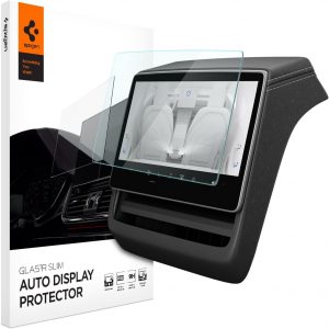 Spigen Protector Pantalla [1 Unidad] para Tesla Model 3 (2026-2024) 8″ | Tesla Model Y (2026/2025) 8″, Pantalla Trasera, Antideslumbrante Mate, Anti-Huellas, Dureza 9H