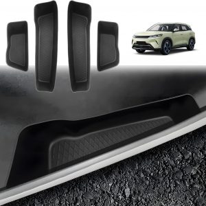 [4 PZS] GAFAT Compatible con BYD Atto 2 DM-i EV 2025 2026 2027 Estantes, Yuan UP Atto 2 dmi Accesorios Caja Almacenamiento Organizador para Tirador de Puerta (Casa + Trasera), en Silicona Antiarañazos