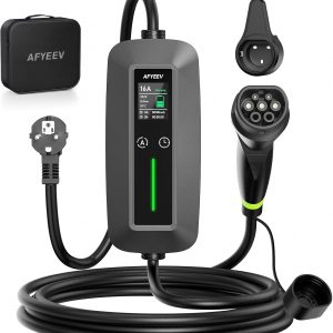Cable de Carga Schuko Tipo 2, 10 m, 3,68 kW, 6-16 A | Coche eléctrico Tipo 2, Schuko, Cargador portátil para Coche eléctrico