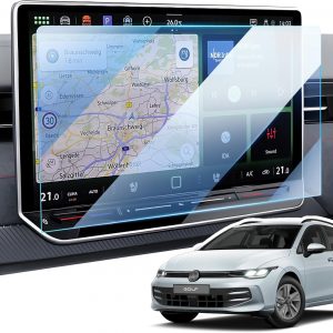 12,9″ Protector Pantalla para VW Golf 8,5 / ID,4 / Tiguan 3 / Passat B9, 9H Película de Protección de Pantalla de Vidrio Templado Anti-Huellas Dactilares Anti-Arañazos