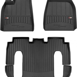 MOTOS Alfombrillas de Goma para Tesla Model X 2015-2021 Mejore la Comodidad de Sus Viajes con la Alfombra Antideslizante Car 3D- Alfombrillas de Coche para Varias Estaciones