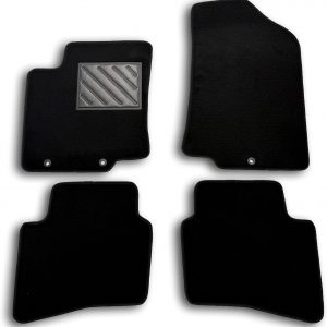 Alfombrillas para Kia Rio III (UB) 08.2011>01.2017 A Medida, Antideslizantes, talonera de Goma Reforzada y Botones de fijación.