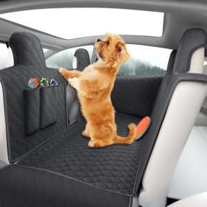 TTCR-II Compatible con Tesla Model 3 Y S Funda de Asiento Coche Mascotas 2018-2023 Funda de Asiento Impermeable para Perros Model 3 Y Funda de Asiento Trasero para Mascotas Ventana de Malla Visible | Funda de Asiento Impermeable para Perros Model 3 Y S 2018-2023 Funde de Asientos Trasero para Mascotas Ventana Malla Visible