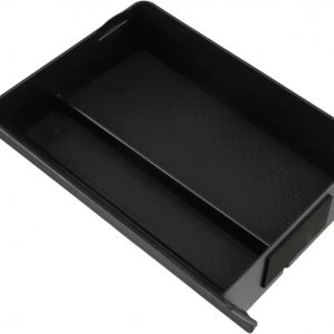 Caja de almacenamiento para consola central Tesla Model S X, organizador de cajones, accesorios para el interior del coche, contenedor ABS para reposabrazos negro