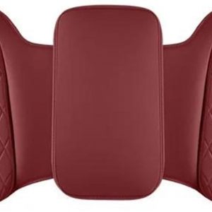 Genérico Fundas Asientos Coche para Kia Ev5 Universal Impermeable Juego Completo Fundas Asiento Coche Cuero PU Accesorios Interiores Coche Protector Asiento Coche(Rear Red)