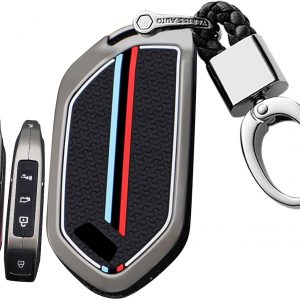 Funda protectora para llave de coche compatible con Kia EV3 EV4 EV5 EV9 EV2 EV7 2025 2026 Sportage Picanto Funda fluorescente para llave de coche 7 botones Parking Negro
