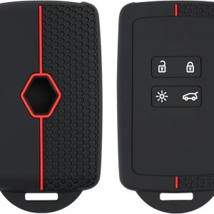 2 Fundas de Silicona para Llave de Coche Renault,TPU de 4 Botones Compatibile con Clio,Megane,Koleos,Kadjar,Kangoo,Twingo,Talisman,Captur Space,Dacia Duster