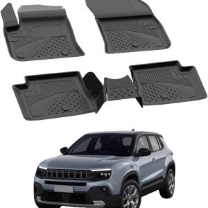 Sahler Alfombrillas de coche compatibles con Jeep Avenger Electric 2025-2026 | 4.5D Premium TPE goma antideslizante alfombrillas de goma impermeable coche coche negro