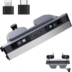 Hub de carga USB de 65 W para Tesla Model Y Juniper 2025, 2026, concentrador de carga rápida de 4 puertos con cubierta deslizante, concentrador de cargador de teléfono retráctil, estación de