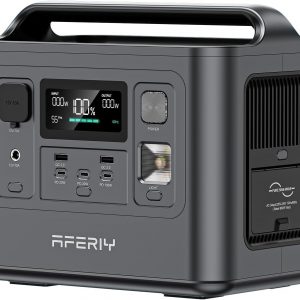 AFERIY Estación Energía Portátil, 800W Generador Electrico Solar, （Envío en 3 días）512Wh Batería LiFePO4 Carga Rápida En 1 Hora Sai Generador Solar Para Acampadas Al Aire Libre Autocaravanas