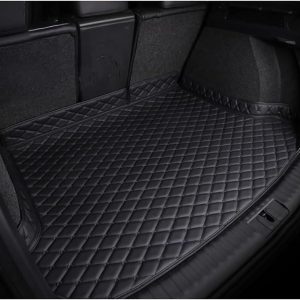 Coche Cuero Alfombrillas Maletero para Jeep Avenger 2023-2024,Impermeable Antideslizante ​Anti Sucio Protección Alfombra Accesorios,A/Black