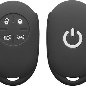 kwmobile Funda Compatible con Fiat 500E Llave de Coche de 4 Botones – Carcasa Protectora de Silicona para Llave de Coche – Case en Negro Mate