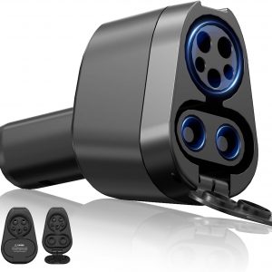 J1772 y adaptador CCS 2 en 1 funciona con el adaptador Tesla CCS para Cybertruck y modelo 3/Y/S/X, cargador Combo-J1772 80Amp/240AC y cargador CCS de hasta 500 V/250 KW.