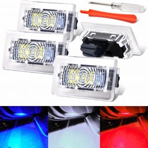 Prutomr Kit de luces de repuesto para Tesla Model 3 X S Y Custom LED interior Ambient Accesorios lámpara para el espacio del pie, maletero, puerta frunk, charco, guantera, iluminar, fácil instalación