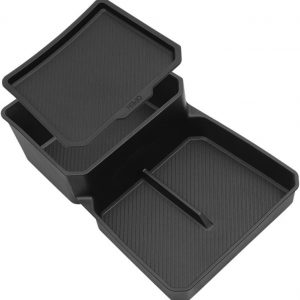 Caja de almacenamiento inferior de consola central para Kia EV3 2024-2025, bandeja organizadora de TPE impermeable con compartimentos de doble capa para accesorios interiores de automóvil