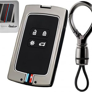 Funda para llaves de coche Compatible con Mitsubishi ASX Colt 2023-2026 Carcasa metálica de protección para Renault Austral Alpine A290 A390 Cubierta de llave con mando a distancia Accesorio