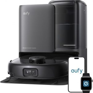 eufy Robot Aspirador Omni E25 Robot Aspirador y fregador 20.000 Pa | Sistema HydroJet, cepillos desenredantes DuoSpiral, Brazo CornerRover, estación Todo en uno