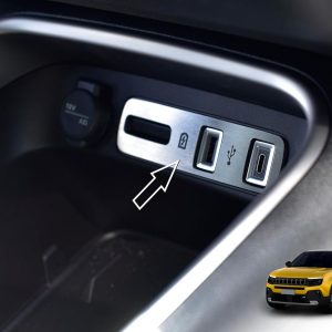 Cubierta de acero para Jeep.Avenger | Puertos de carga Decor | 1 pieza Longitude Altitude Summit Avenger Accesorios Tuning