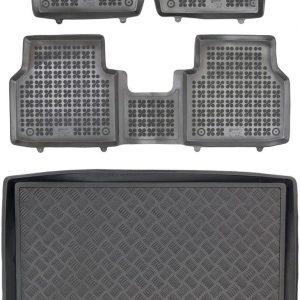 MOTOS Juego de alfombrillas de goma para coche y alfombrilla de PE para maletero adecuado para Volkswagen ID.5 desde 2022 Mejora la comodidad de tus viajes con la alfombrilla antideslizante para coche