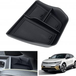 GAFAT Compatible con Renault Megane E-Tech/Scenic E-Tech 2022-2024 2025 Caja de Almacenamiento para Consola Central, Megane E Tech Organizer Inferior la Consola Central, Accesorios Megane E-Tech