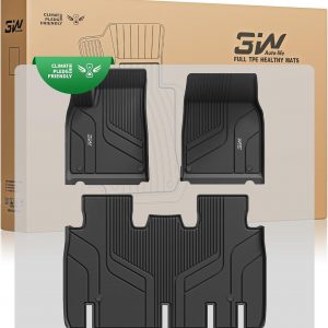 3W Alfombrillas aptas para Tesla Model X 5 plazas 2022-2026, alfombrillas para coche Thorex duraderas para perros del año, fáciles de limpiar a prueba de agua, alfombrillas antideslizantes