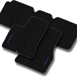 MOTOS Alfombrillas de Velours Personalizadas Adecuado para Tesla Model S Desde 2012 – Premium, Matt, Azul – Mantenga su Coche Limpio y cómodo con Nuestras Alfombrillas