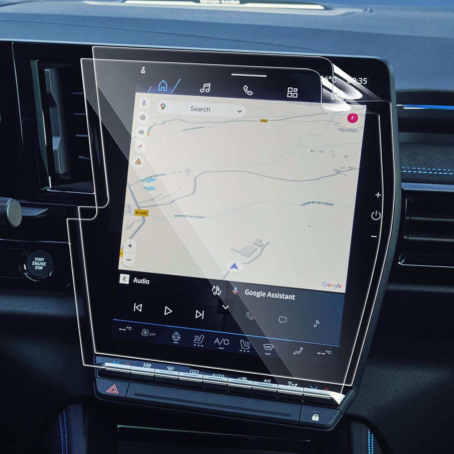Nano-Series Protector de Pantalla 2 Piezas 12 Pulgadas para Renault Austral E-Tech Hybrid, Espace VI, Rafale 2023-2025 Protector de Pantalla 6H Antiarañazos, Protector de Pantalla PET