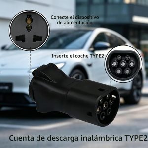 Adaptador V2L compatible con BYD, 16 A 3,5 kW vehículo a adaptador de carga, cargador tipo 2 de 220 V Schuko V2L adaptador de descarga para BYD EV PHEV con función V2L