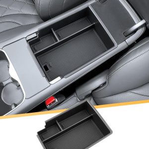 LFOTPP Compatible con BYD Sealion 07 EV Seal 07 2024 2025 2026 caja de almacenamiento para consola central, organizador de reposabrazos central con alfombrilla antideslizante, accesorio para Sealion