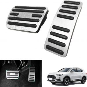 GAFAT MG ZS/MG HS/MG 5/MG Marvel R 2020-2024 Pedales para Gas y Frenos, MG Pedales Cubierta de Freno Reposapiés, MG Accesorios [Cambio Automática] (Plata)