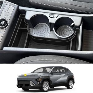 CDEFG Compatible con Hyundai Kona eléctrico SX2 2024 2025 2026 consola central, caja de almacenamiento para guantera, organizador de consola central de coche, bandeja Kona EV 2026, accesorios (EV