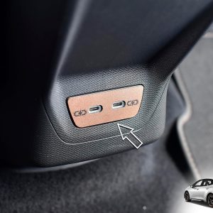 Cubierta de acero para Cupra.Born | Color estilo COPPER – Decoración ranura USB trasera | 1 pieza inoxidable eléctrico e-Boost Impulse VZ Edition Advantage Dynamic Born Accesorios Tuning