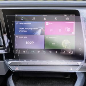 GAFAT [2 Unidades] Compatible con Renault Megane E-Tech 2022-2024 2025 9″ Navigation Protector de Pantalla, Megane E Tech 9″ Mulimedia Display Nano Protector de Pantalla, Antigolpes, 6H Antiarañazos